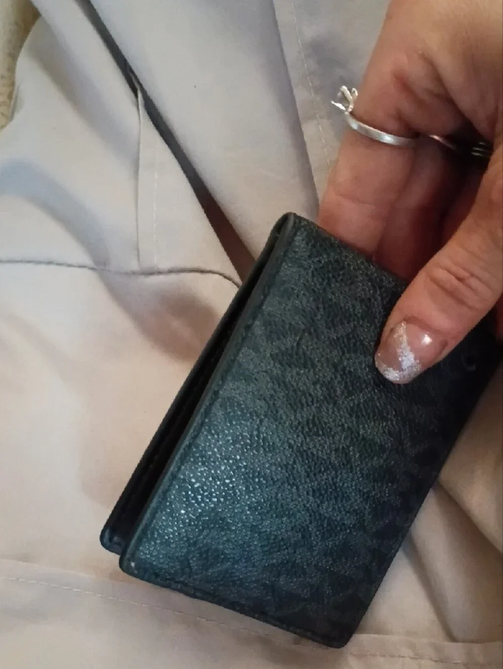 Michael Kors Black Men's Card Holder with Signature MK Print